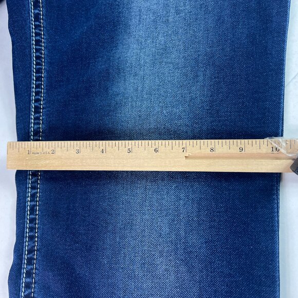 Grace In LA Jeans Women Plus 42x31* P Straight High Rise Blue Faded Denim Tag 22 - Picture 13 of 16